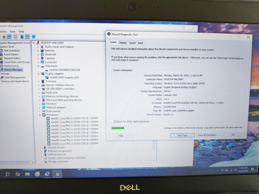 #1039 Laptop dell i5 thế hệ 8 nhỏ gọn cho sinh viên