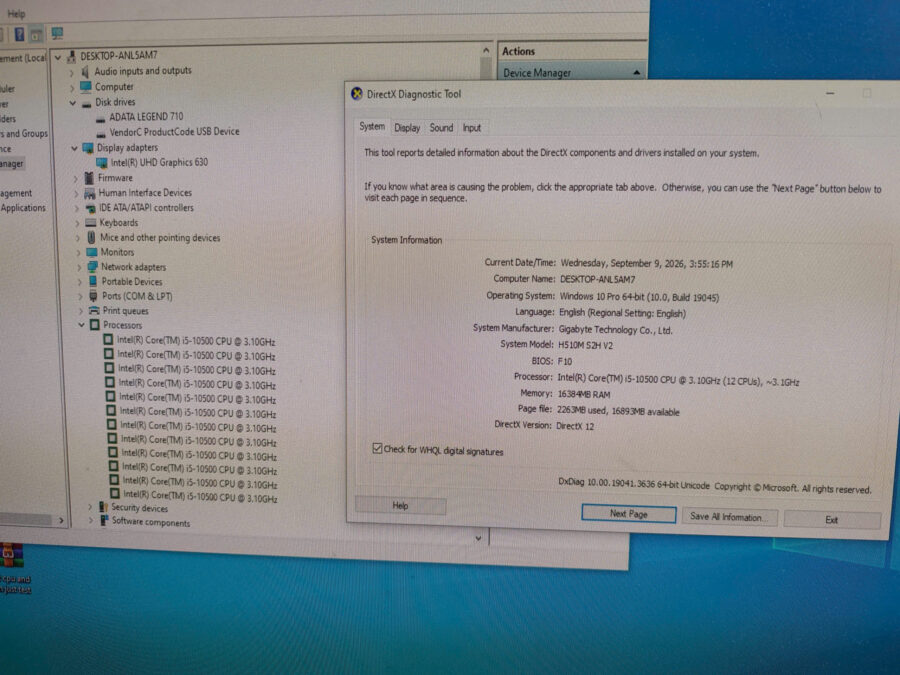 ##pc99 Thùng CPU i5 thế hệ 10 ram 16 gb Cpu i5 /ram 16gb